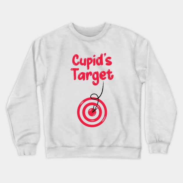 Cupid Bow, Cupid Arrow, Cupid Target Crewneck Sweatshirt by Digital Borsch